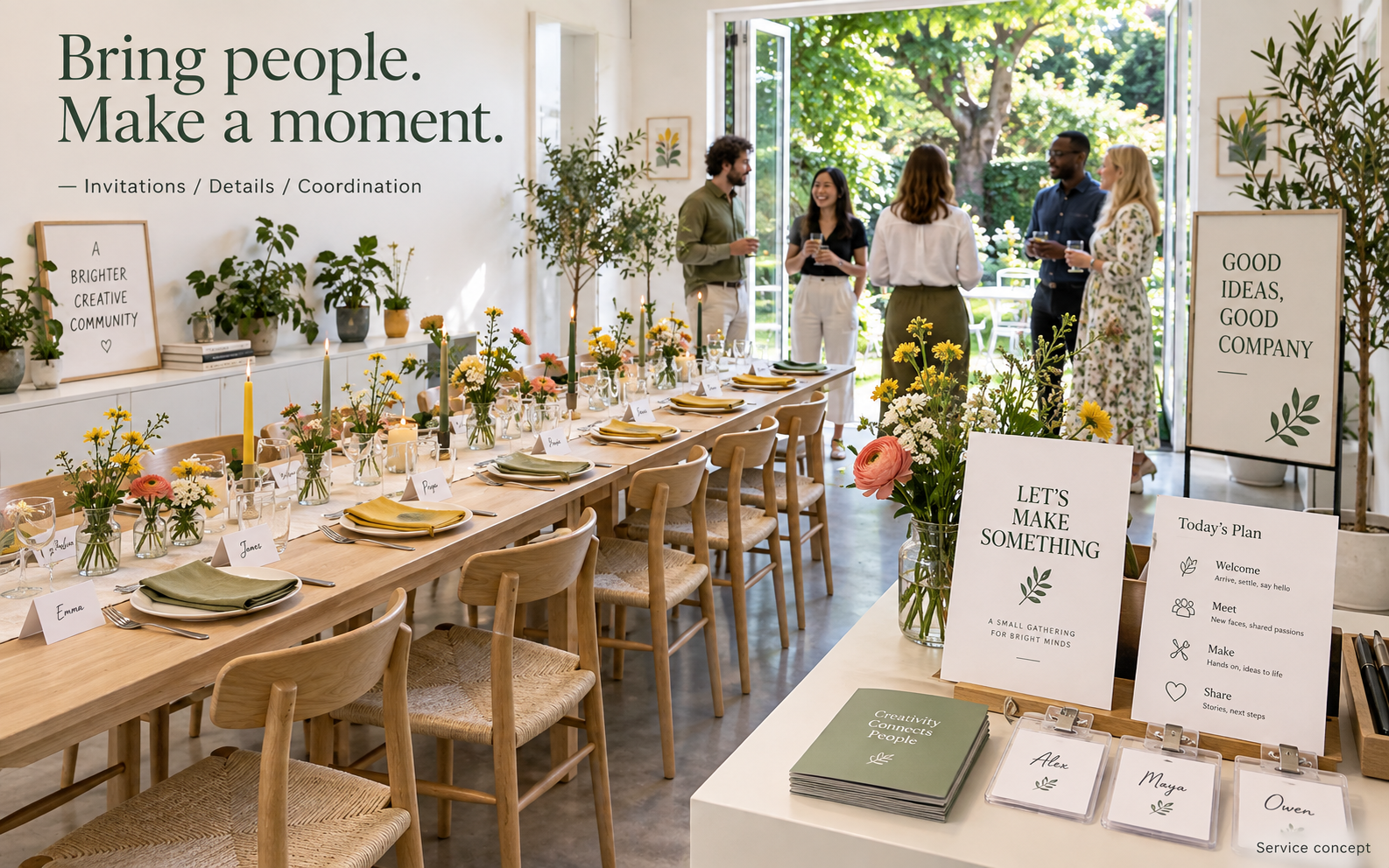 Small-event planning · Service concept