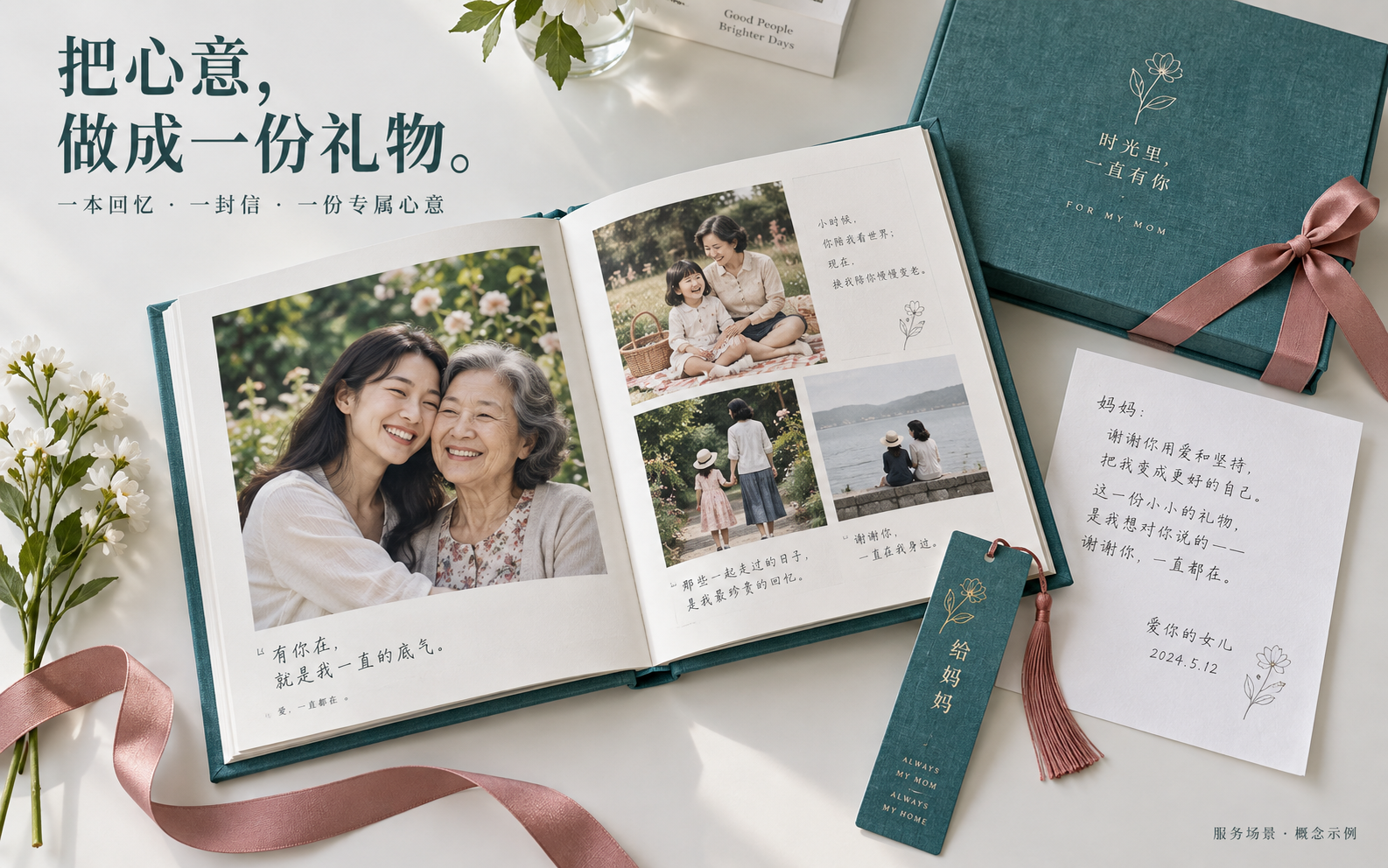 Personalized memory gifts · Service concept